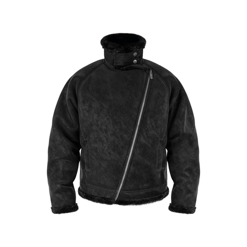 ANTIDOTE Faux Suede Double Rider Biker Jacket