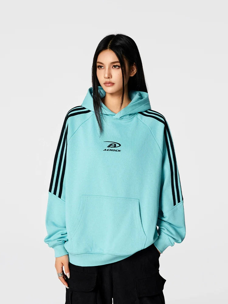 Achock Bar Striped Logo Hoodie