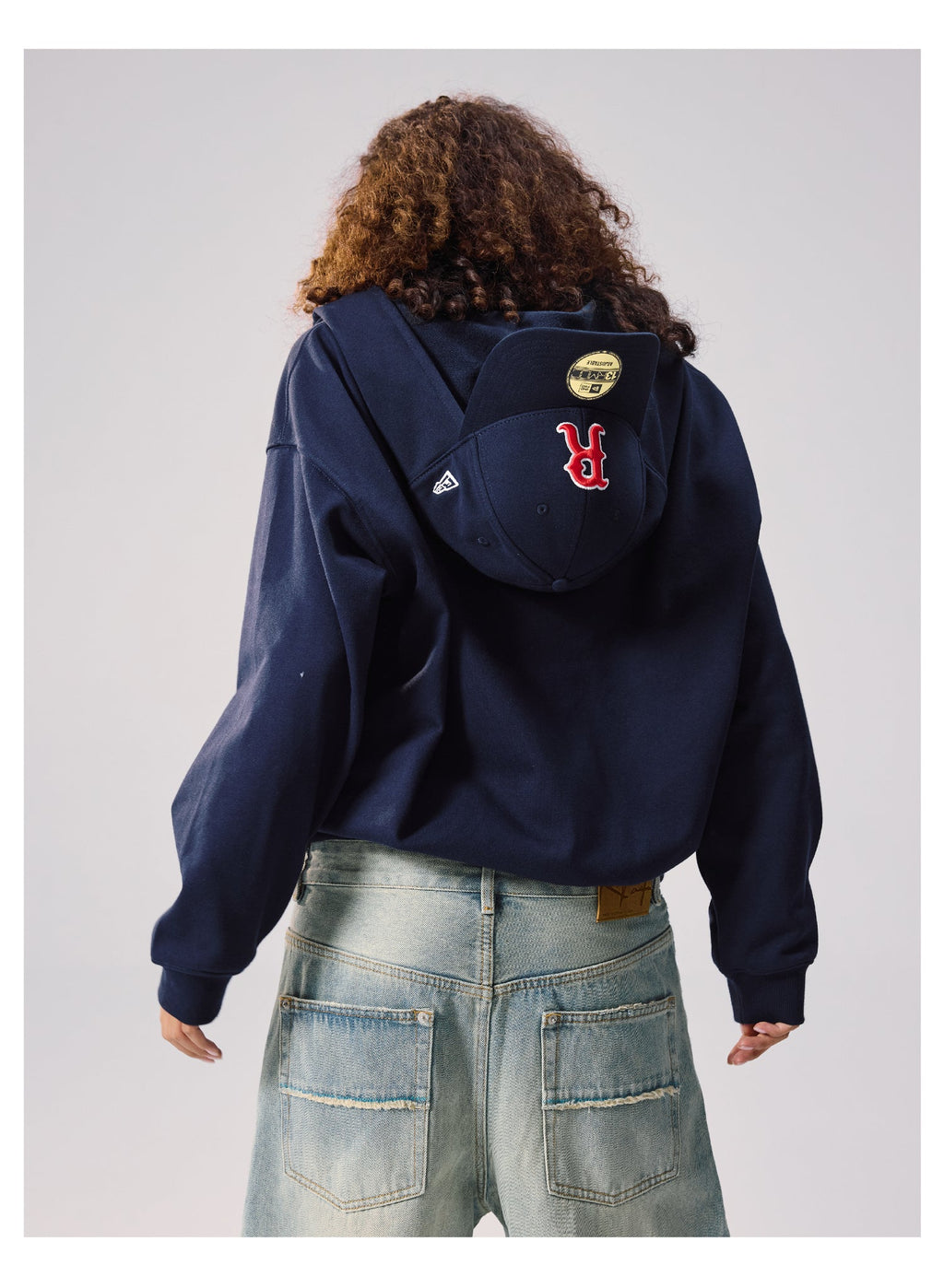 Remedy Baseball Cap Hood Zip Up Hoodie