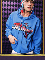 MEDM × JOJO Accent Drawstring Print Hoodie