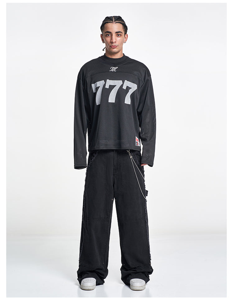 F3F Select 777 Numbered Mesh Long Sleeve Hockey Jersey