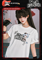 MEDM x EVA NEVER END Cute Character Music Note Graphic Tee