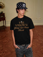 YADcrew Fuzzy Leopard Logo Patch Tee