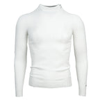 TGFCLUB Embroidered Half Turtleneck Slim Fit Knit Sweater