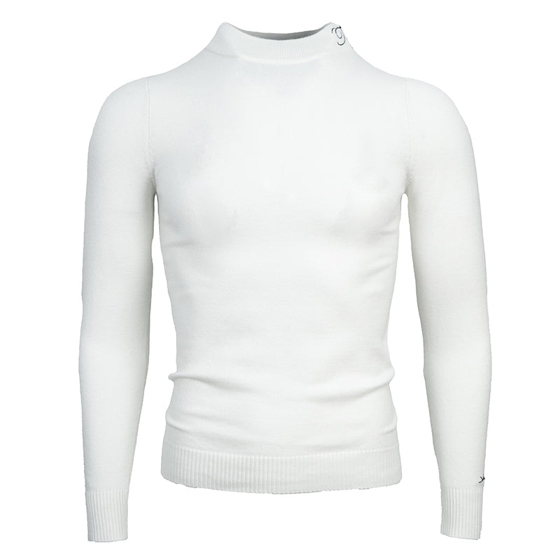 TGFCLUB Embroidered Half Turtleneck Slim Fit Knit Sweater