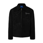 YADcrew Peace Dove Patch Suede Jacket