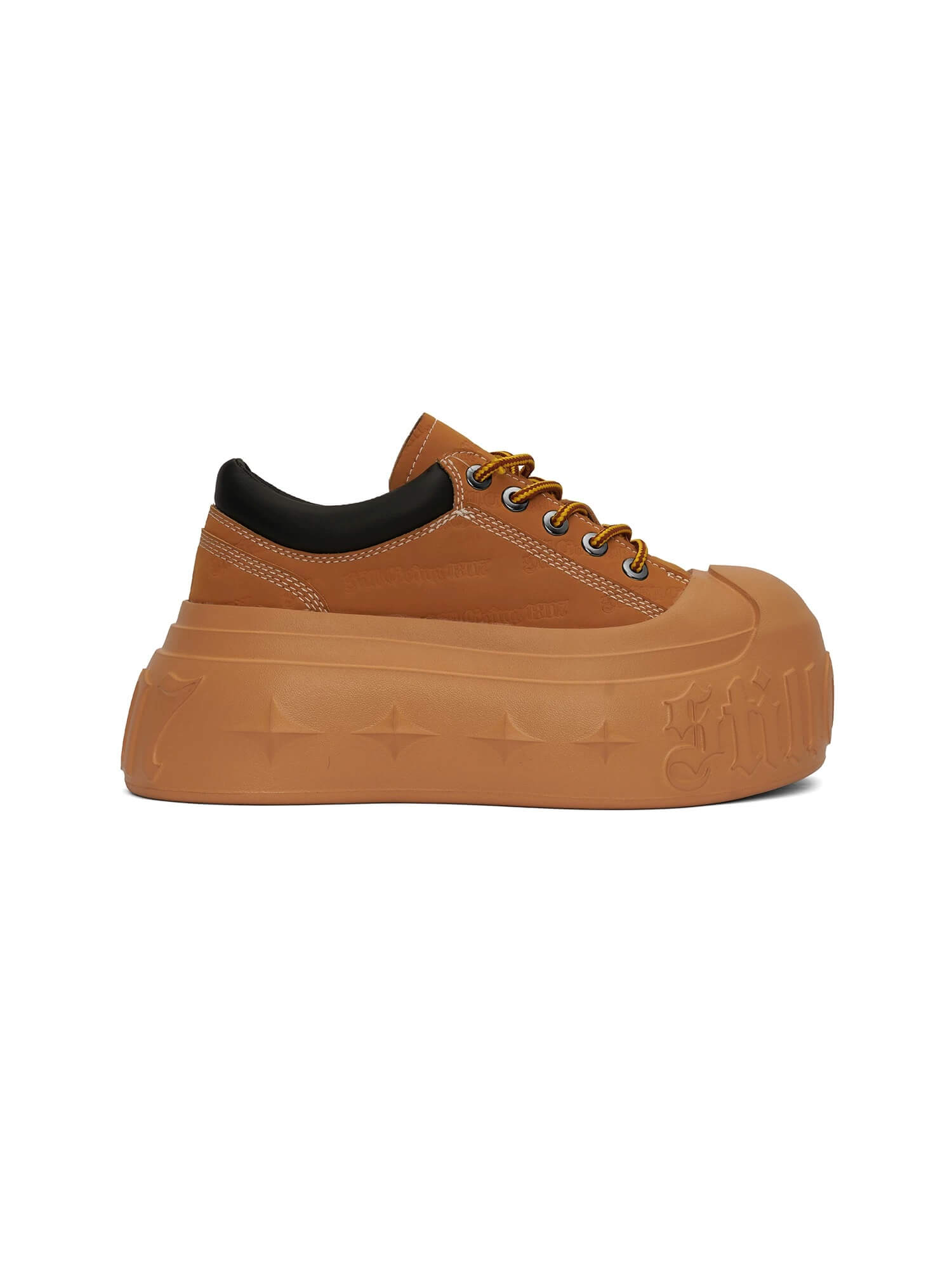 1807 INF-008 Gothic Lace Up Nubuck Leather Chunky Sneakers