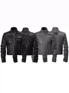 KARMANISTIC Racing Short Leather Jacket