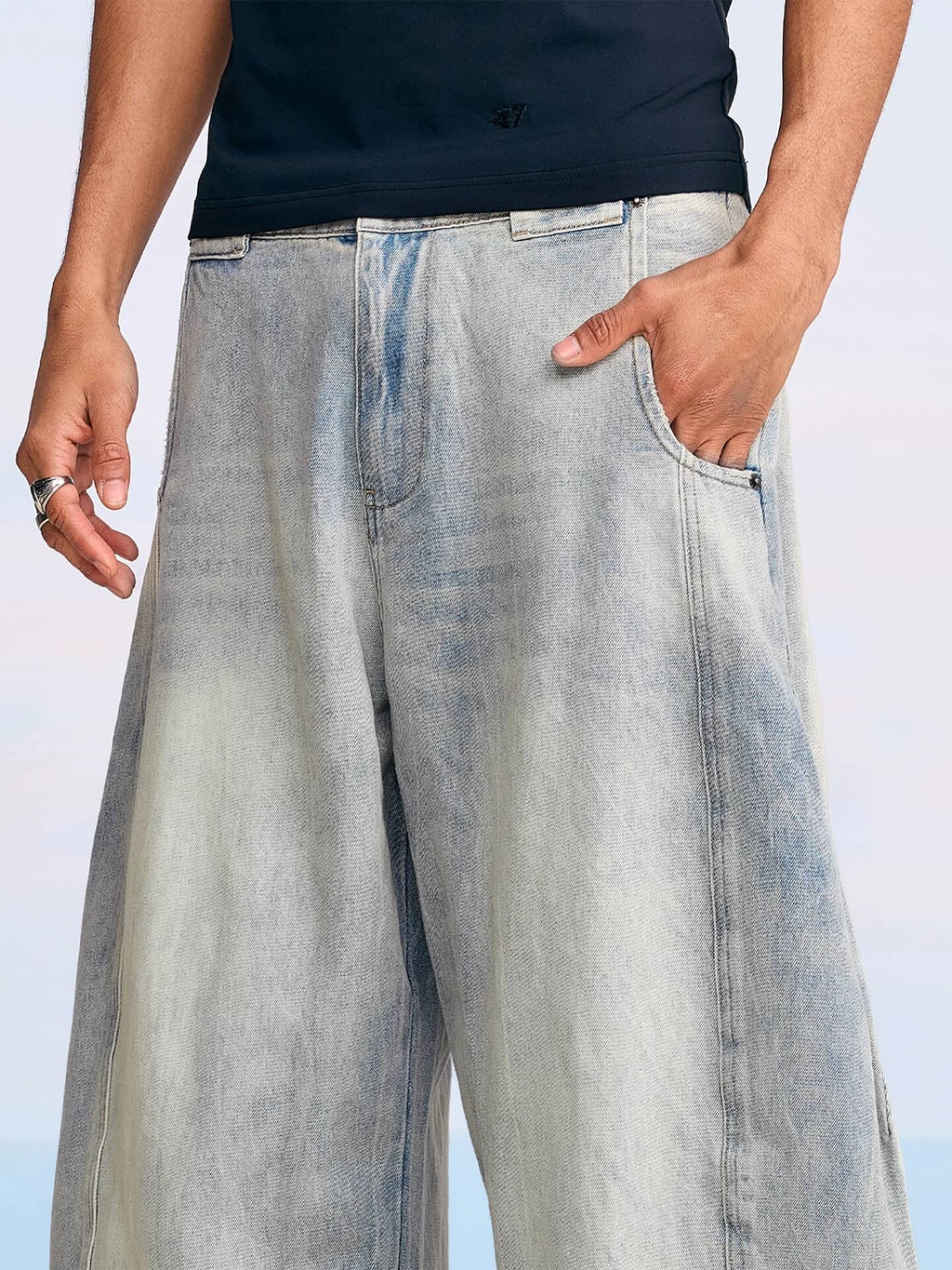 1807 Heavy Washed Machete Baggy Jeans