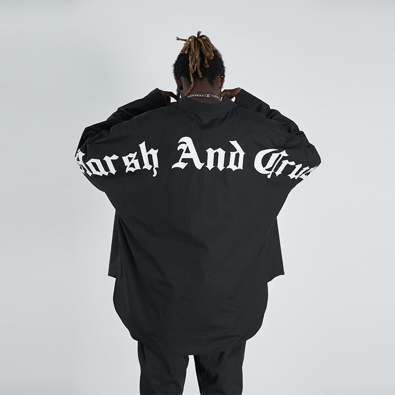 Harsh and Cruel Large Letters Logo Long Sleeved Shirt