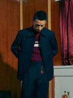 SOD Co. Rib Knit Striped Polo Shirt