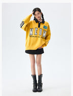 MEDM Patchwork Striped Elbow Knit Sweater