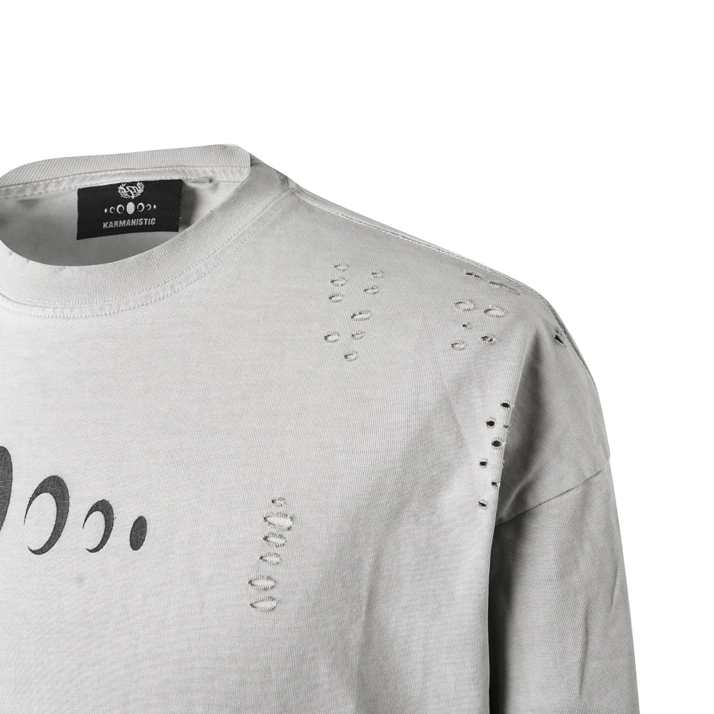 KARMANISTIC Standard Logo Washed Distressed Long Sleeve Tee