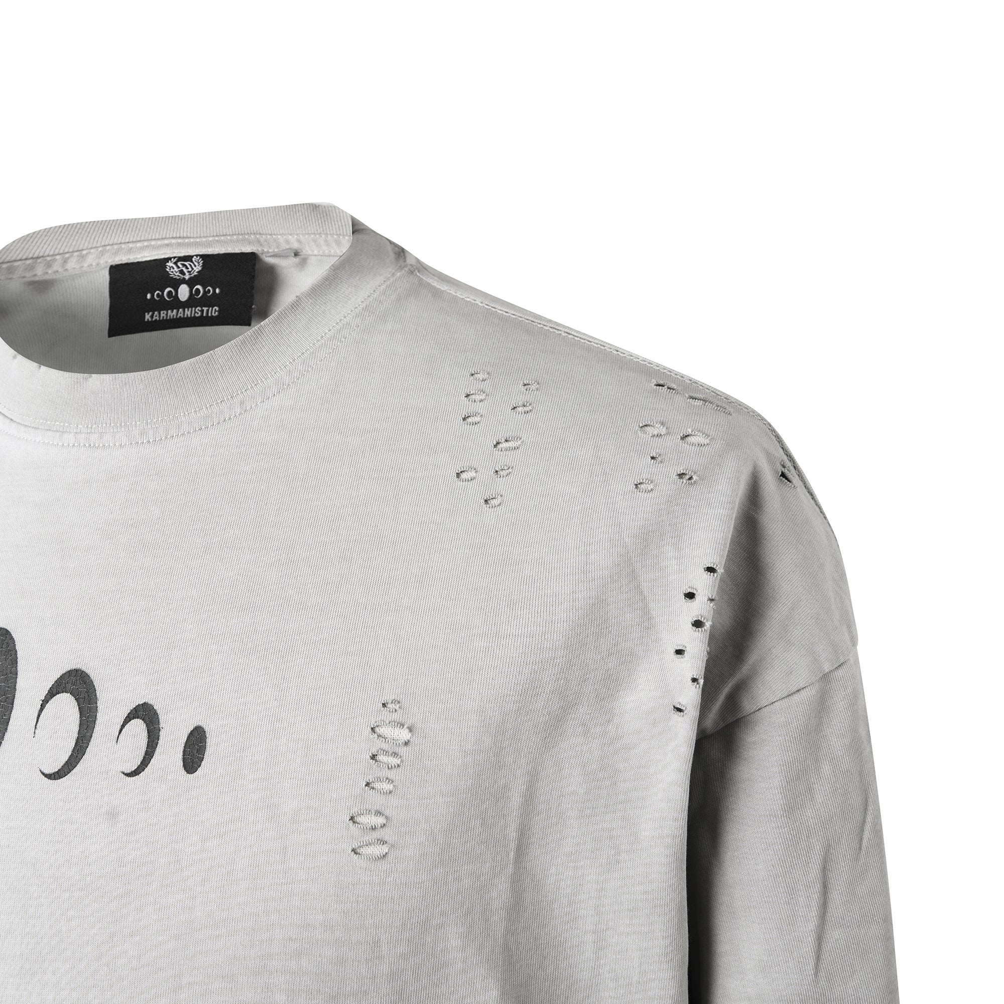 KARMANISTIC Standard Logo Washed Distressed Long Sleeve Tee