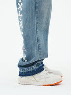 Harsh and Cruel Crosses Printed Denim