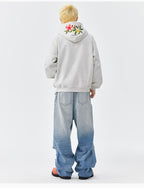 MEDM Colorful Floral Embroidered Hoodie