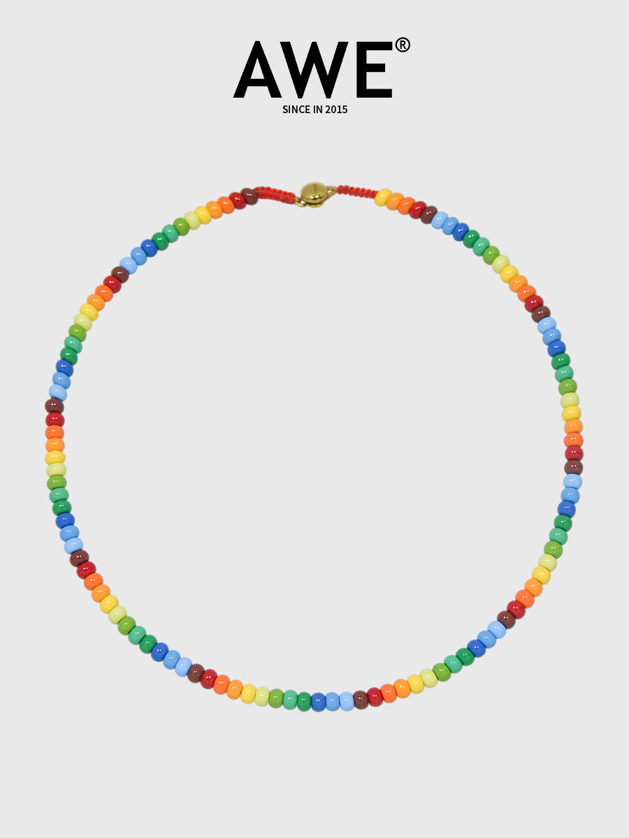 AWE Colorful Enamel Beaded Necklace
