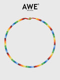 AWE Colorful Enamel Beaded Necklace