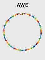 AWE Colorful Enamel Beaded Necklace