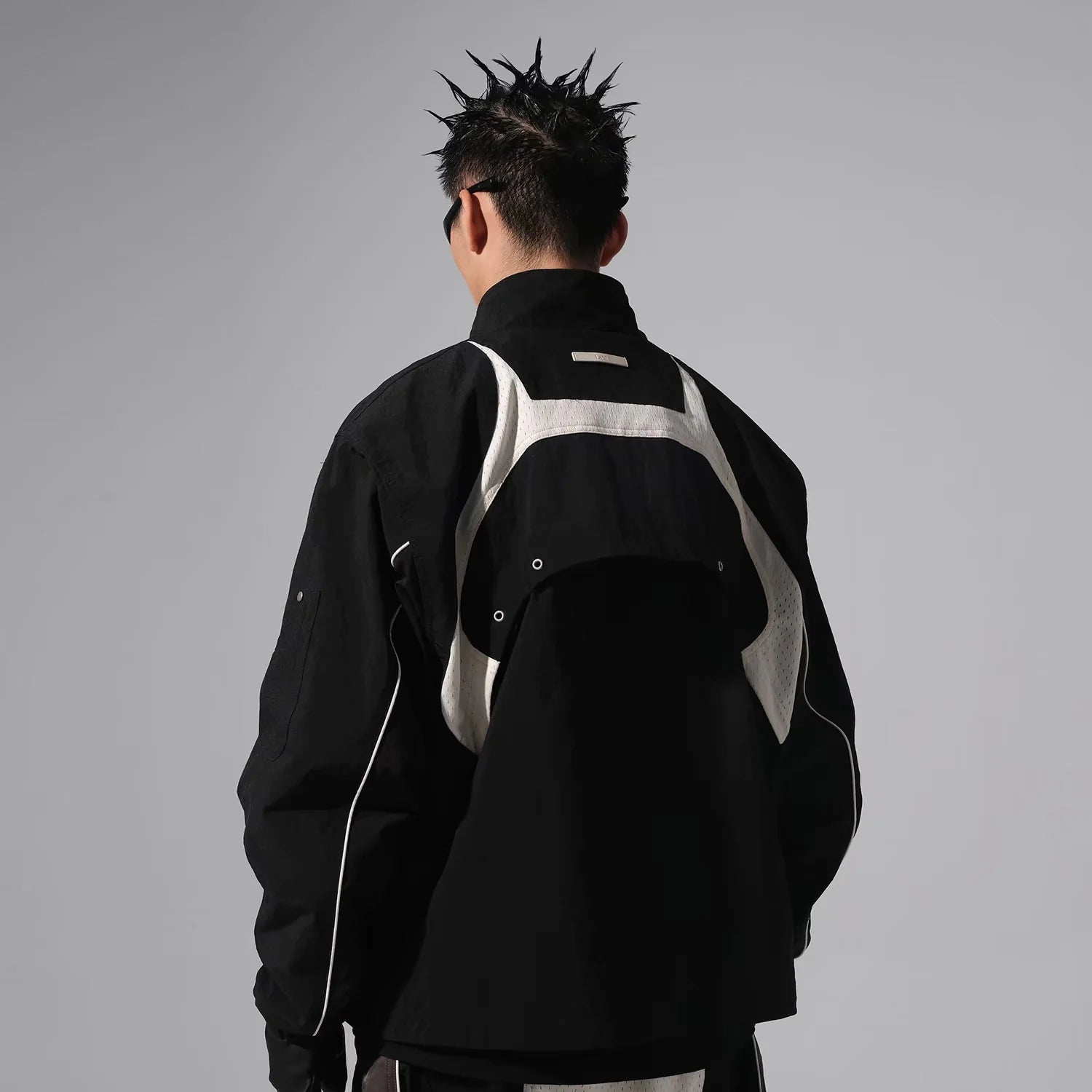 Labt Contrast Stitch Nylon Track Jacket