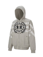 F2CE Embroidered Printed Zip Up Hoodie