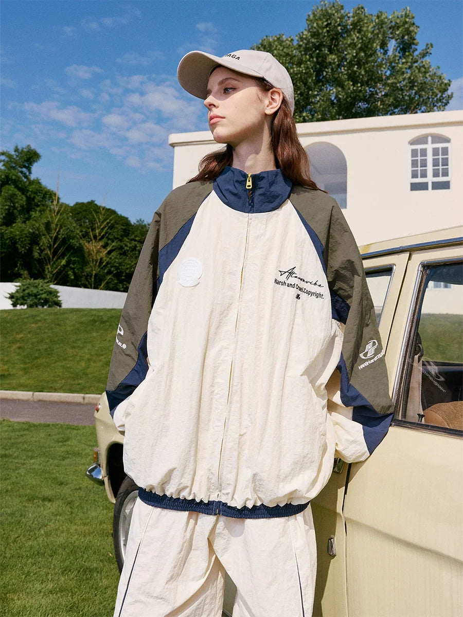 Harsh and Cruel Colorblocking Basic Logo Training Track Jacket