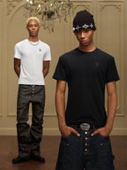 YADcrew Box Logo Slim Fit Basic Tee