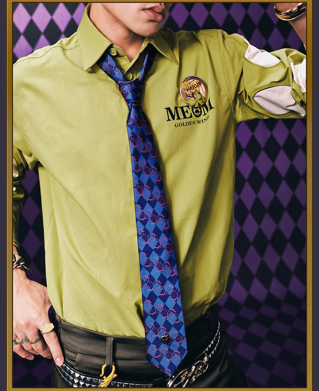MEDM × JOJO Patchwork Long Sleeve Shirt