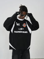 Harsh and Cruel Contrast Splicing Jersey Knit Sweater