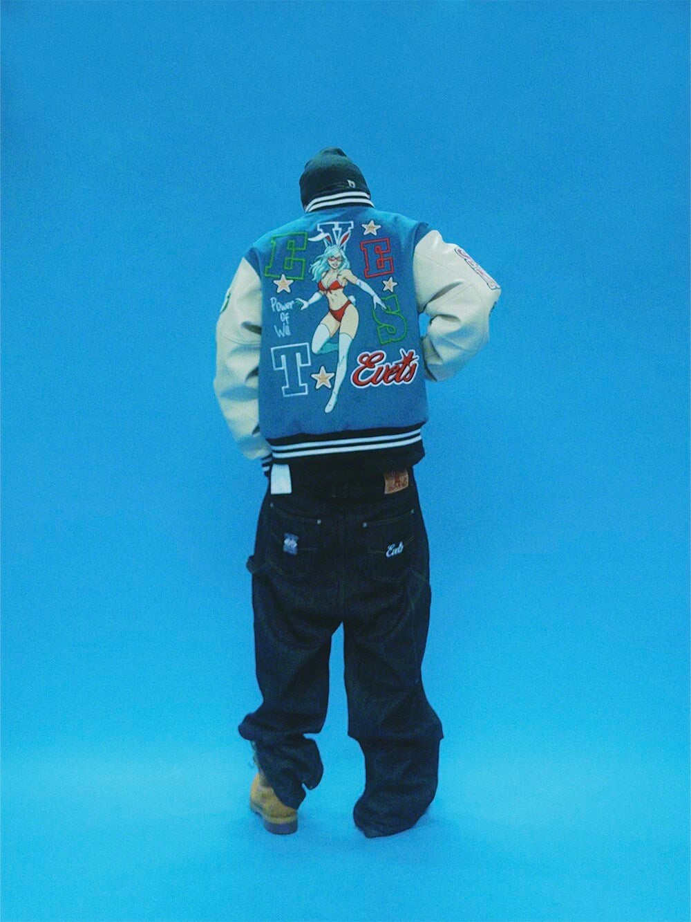 EVETS Embroidered Badge Varsity Jacket