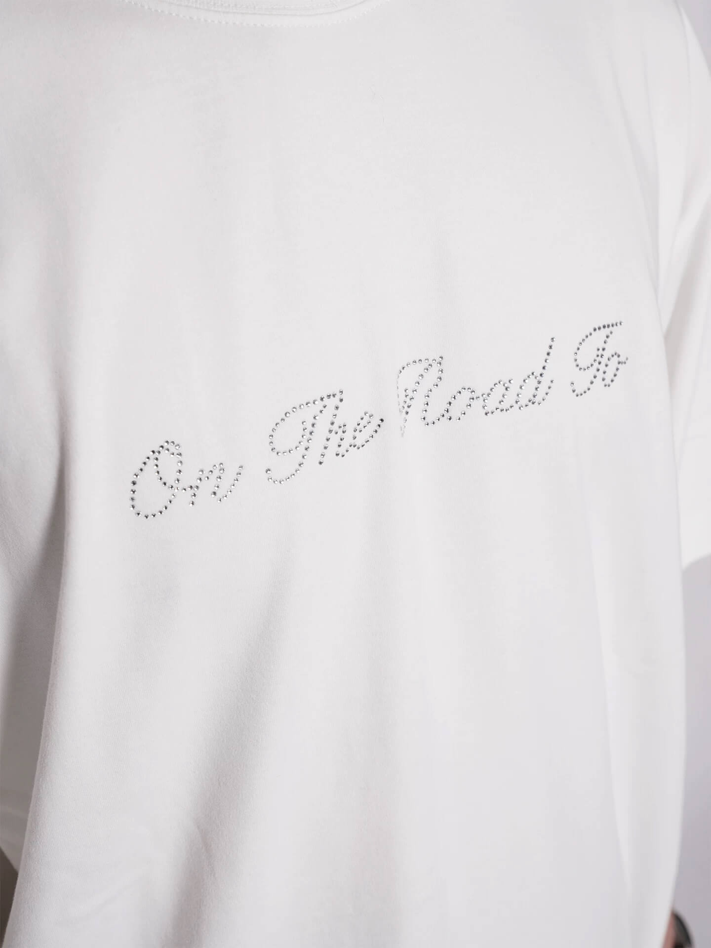 1807 On The Road To Rhinestone Embellished Tee