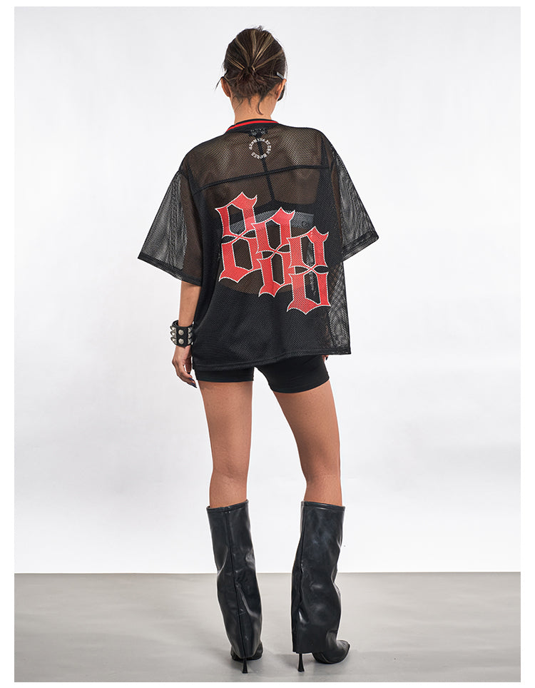 F3F Select 8 Letter Print Mesh Hockey Jersey