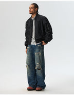 MEDM Crinkled Nylon MA-1 Bomber Jacket
