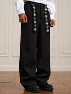 YADcrew Pearl Belt Suit Pants