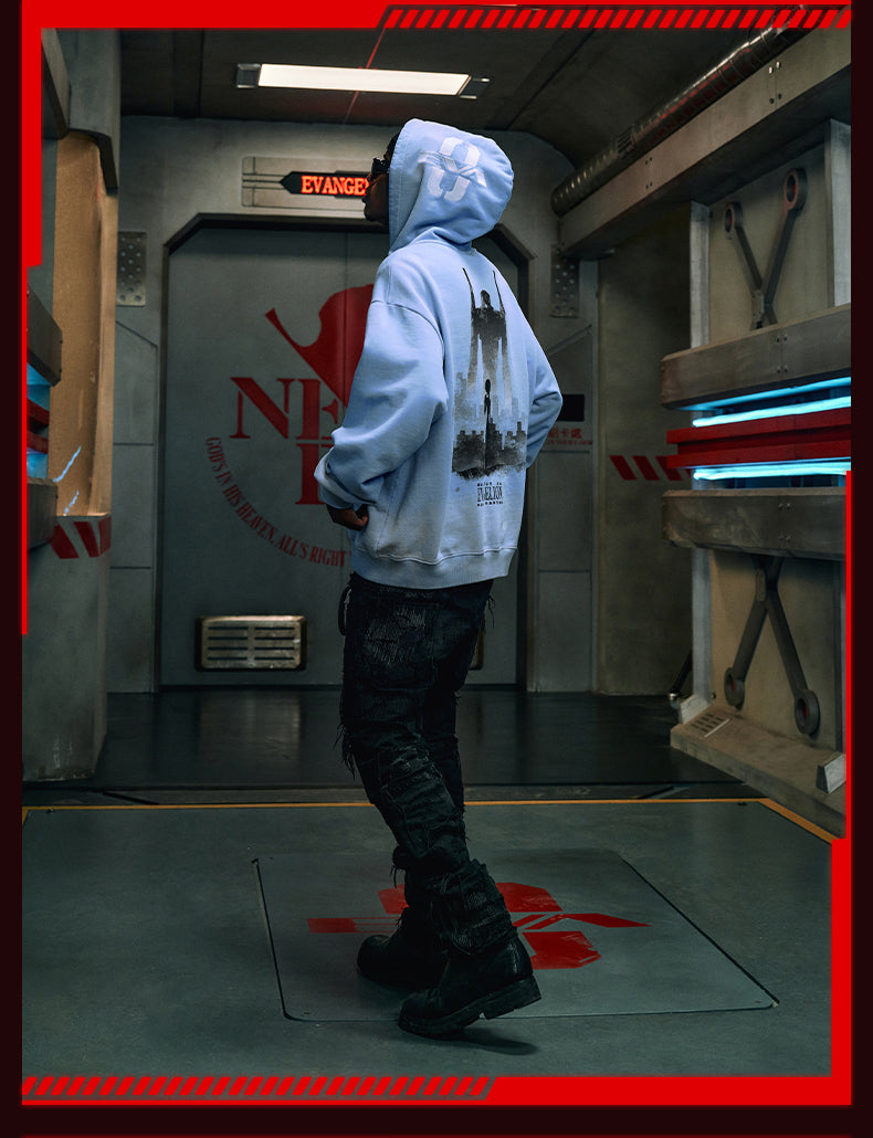 MEDM x EVA Evangelion Washed Zip-Up Hoodie
