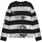 VENTUREK Black Gray Patchwork Long Sleeve Tee