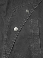 ANTIDOTE Deconstructed Washed Canvas Bomber Jacket