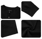 F3F Select Relaxed Fit Henley Neck Knit Sweater