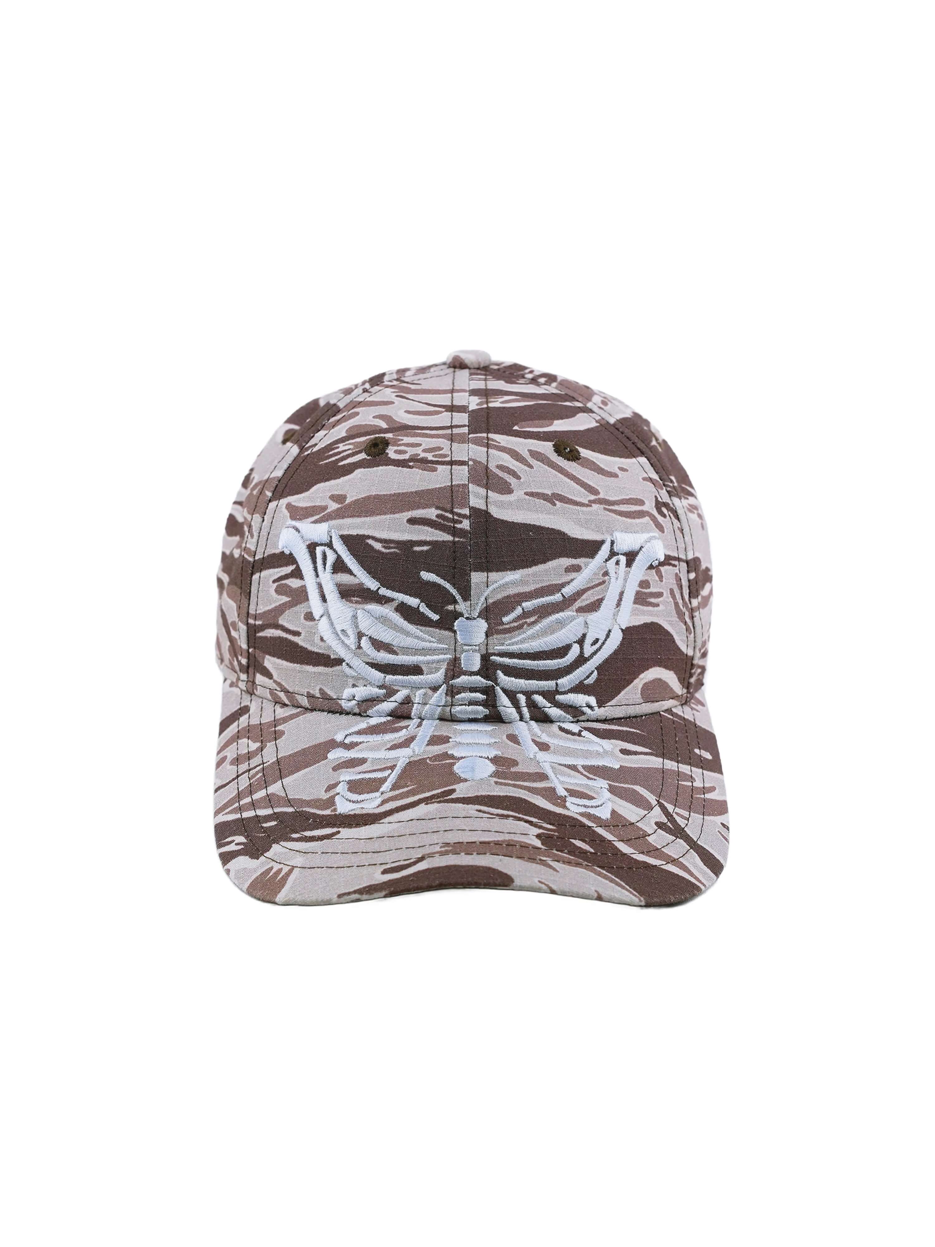 LIBERAFIT Skeleton Butterfly Embroidered Camo Racing Cap