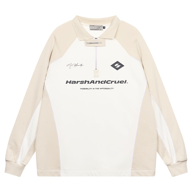 Harsh and Cruel Retro Zipper Polo Shirt