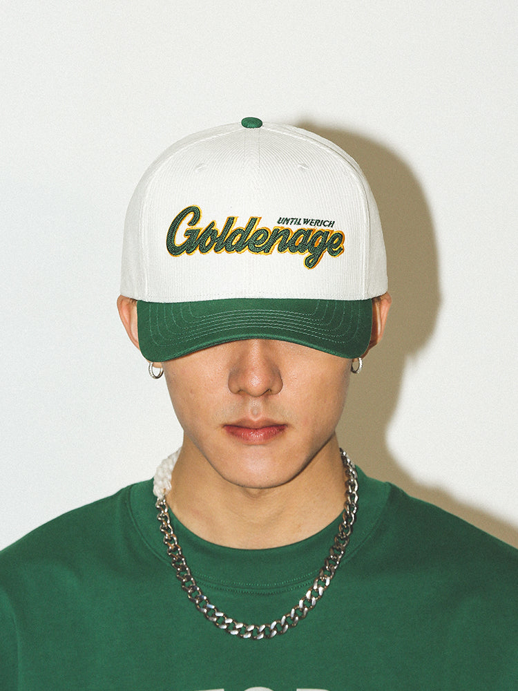 UNTILWERICH 3D Embroidered Corduroy Baseball Cap