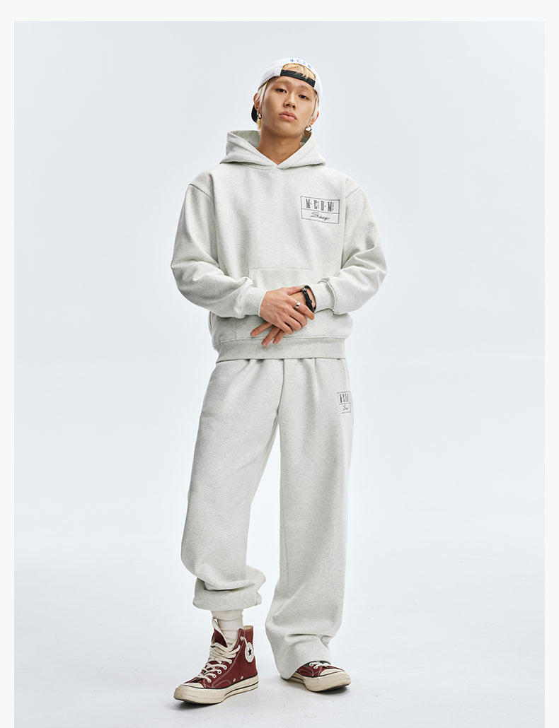 MEDM Embroidered Lettered Logo Hoodie & Sweatpants