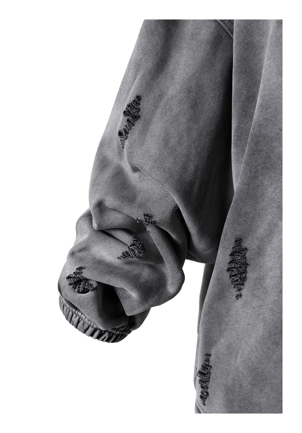 KARMANISTIC Distressed Washed Rivets Hoodie