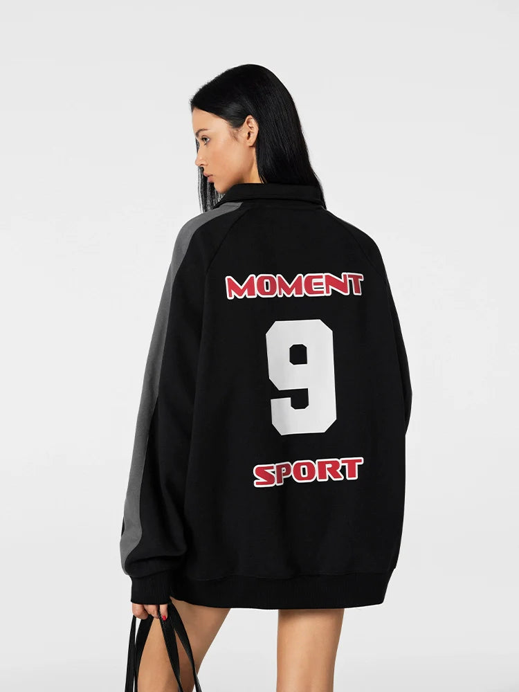 Achock Uniform Designed Half-Zip Sweatshirt