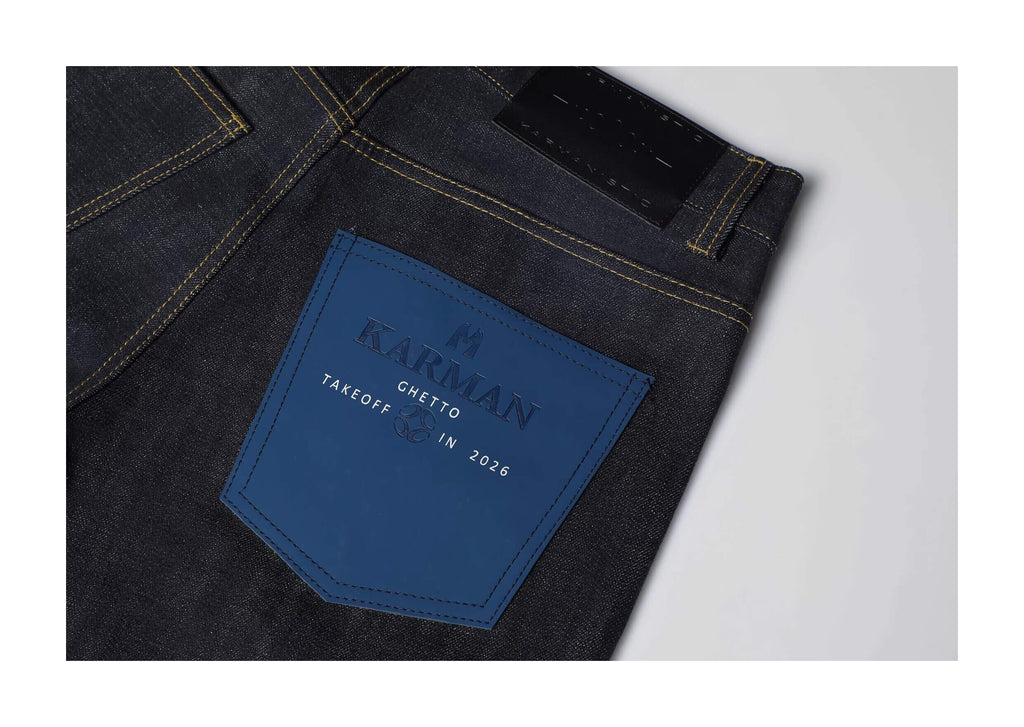 KARMANISTIC Contrast Back Pocket Original Baggy Jeans