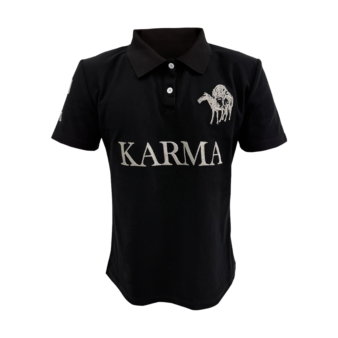 KARMANISTIC Embroidered and Printed Short Polo Shirt