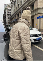 STEEPC Plaid Diamond Quilted Padded Jacket