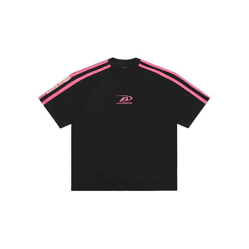 Achock Stripes Logo Printed Tee