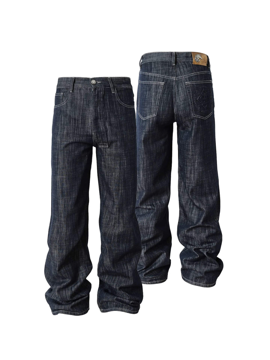 YADcrew Slub Denim Baggy Jeans