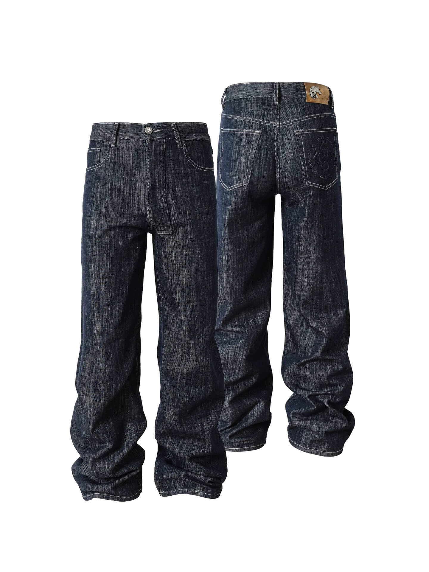 YADcrew Slub Denim Baggy Jeans